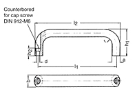 Pull Handle Aluminum schematic