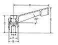 Chrome plated adjustable clamping lever schematic